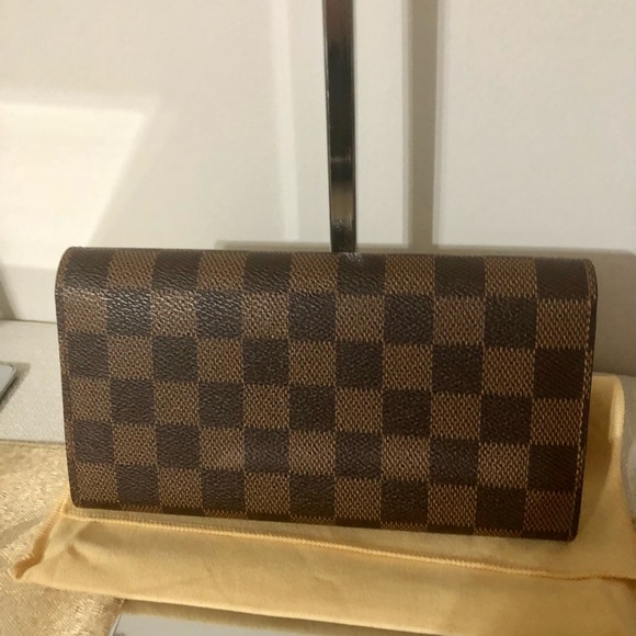 Louis Vuitton Damier Ebene Trunks & Locks  Sarah Long Wallet - Picture 2 of 10